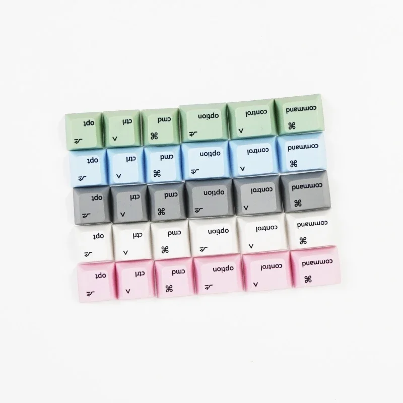 PBT Keycaps Cherry Profile Keycap White Pink Green Supplement Keycaps 6PCS R1 1.35mm Keycap Set For MAC Mechanical Keyboard