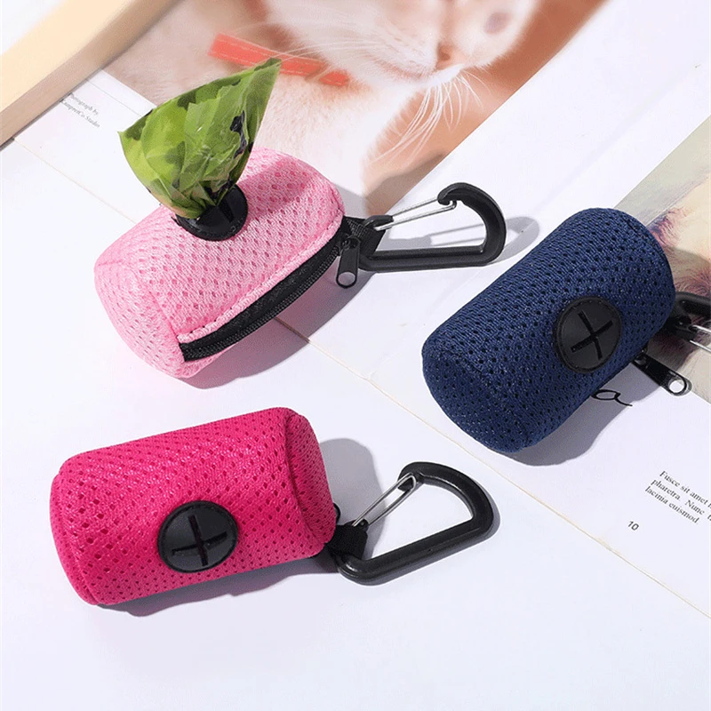 Pet Dog Waste Bags Dispenser with Hook Outdoor Portable Dog Poop Picker Bag Organizer for Travel Walking Dog Poop Bags Holder