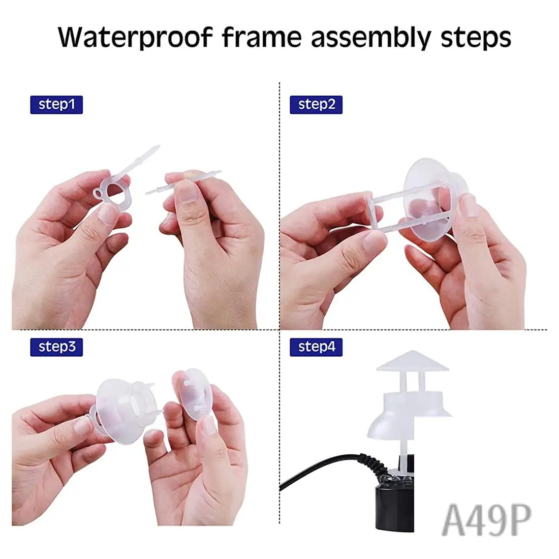 

P4-Mini Mist Maker Fogger Ультразвуковой распылитель Защита от брызг Увлажнитель Диффузор DIY Запчасти Водоудерживающая рамка Вилка европейского стандарта
