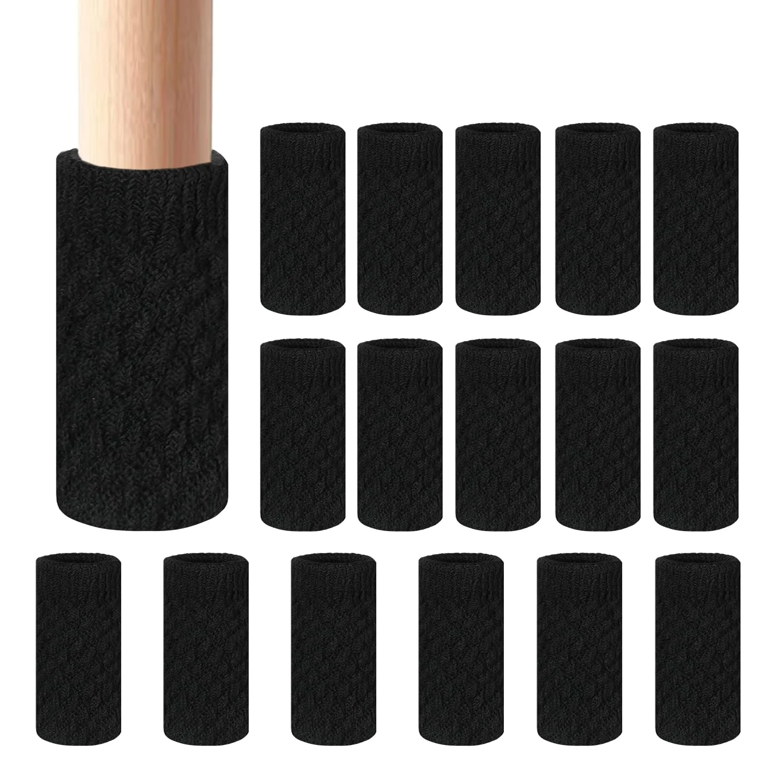 4Pcs Chair Legs Socks Knitted Furniture Feet Floor Protectors Anti-slip Pads Silent Thicken Table Chair Leg Socks Covers