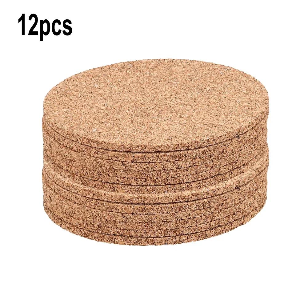 6/12PCS Cork Coaster Cup Coasters Tea Coffee Mug Drinks Holder For Kitchen Natural Wooden Mat Tableware Round Square For Kitchen