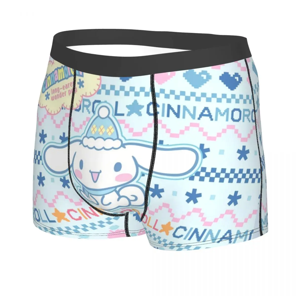 Custom Cinnamoroll Sanrio Cartoon Boxer Shorts For Homme 3D Printed Yugui Dog Xina Underwear Panties Briefs Stretch Underpants