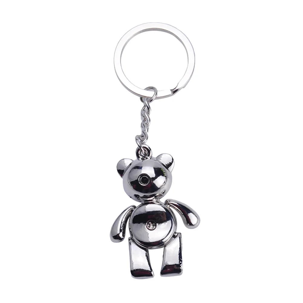 

Creative 3D Keychain Durable Metal Cartoon Kawaii Accessories for Bag Phone Car Bear Pendant Keyfob Keys Gifts