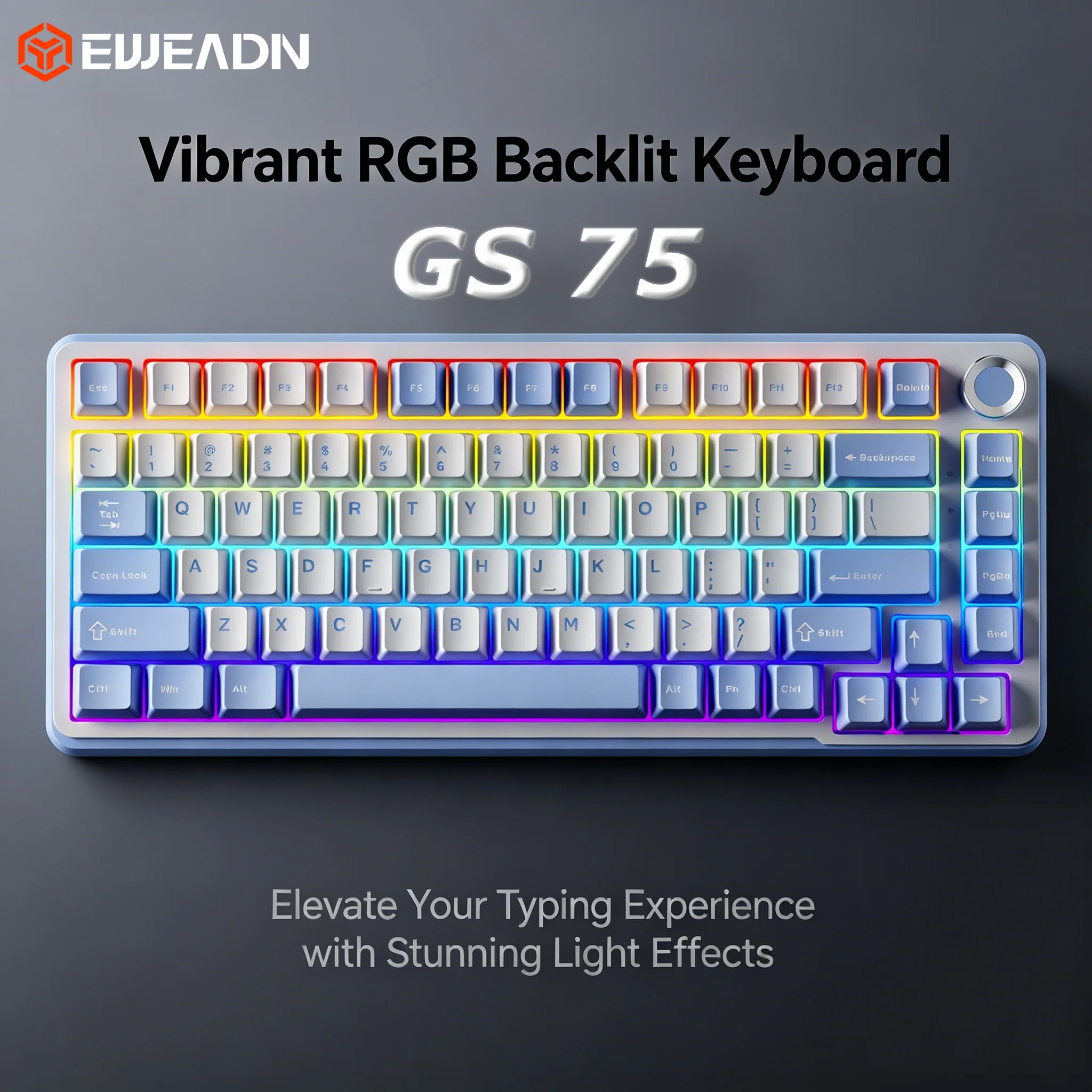 EWEADN GS75  Gaming Mechanical Keyboard Rapid Trigger Magnetic Switch Adjustable Actuation for Esports