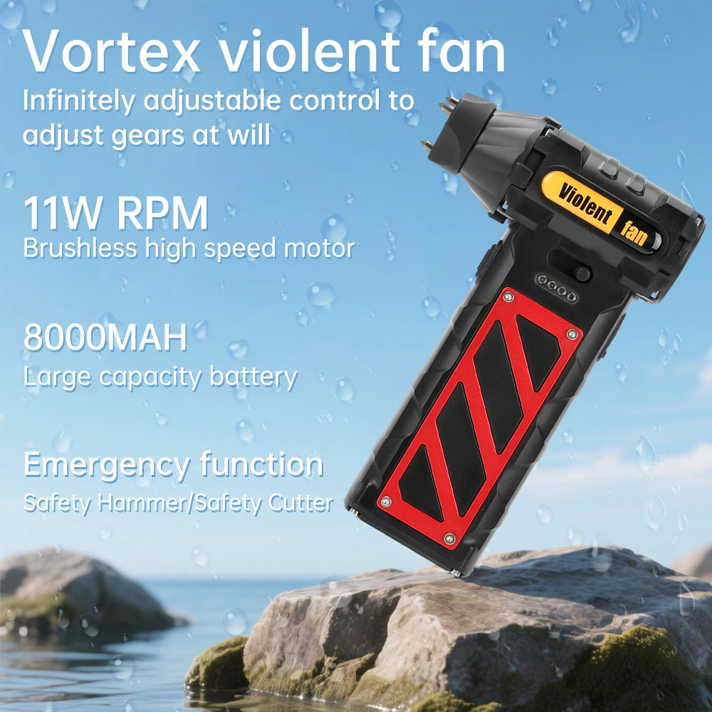 

110000RPM Brushless Motor Powerful Airflow Violent Air Blower Outdoor Handheld Violent Mini Turbo Jet Fan ﻿