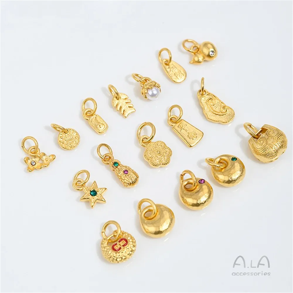 

Long-lasting Vietnamese Sand Gold Accessories Antique Ruyi Gourd Pendant Bracelet Necklace Jewelry Pendant