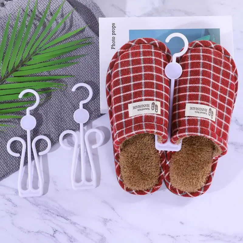 Thickened Plastic Shoe Hooks Slippers Display Cotton Slippers Storage Organizer Modern Simple Rotatable Hooks