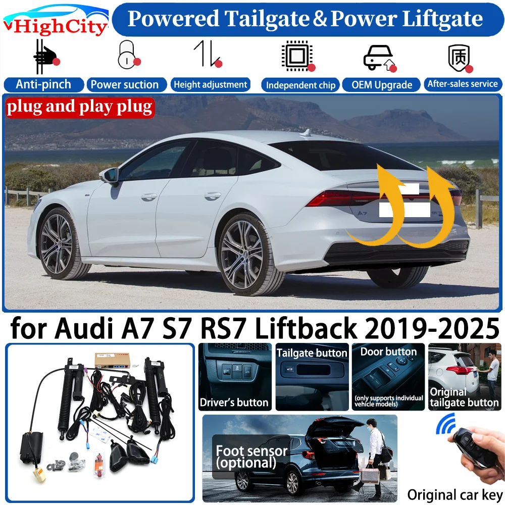 for Audi A7 S7 RS7 Liftback 2019-2025  Automatic Smart Powered Tailgate Power Liftgate System Intelligent Strut Trunk Lift Kit