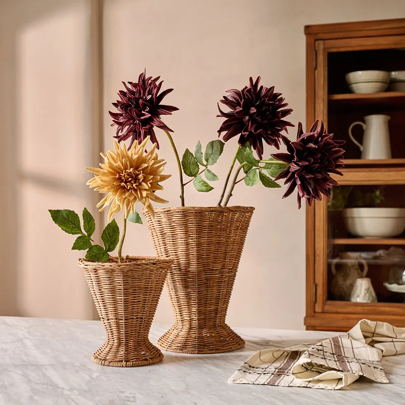 

Handmade Rattan Vase Rattan Weaving Decorative Vase Living Room Desktop Creative Ornament تحف كبيره للمنزل 2026