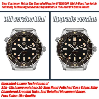 वॉचडाइव्स WD007 V3 007 NTTD मैकेनिकल घड़ियाँ NH35/NH38 सफायर 200M वाटरप्रूफ चमकदार 42Mm लक्ज़री काली स्वचालित घड़ी 10 best sales 42 मिमी घड़ी - №4