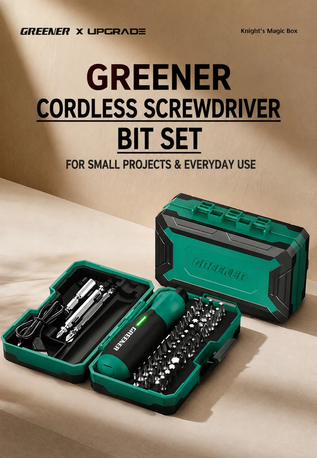 Rechargeable Electric Screwdriver Set Cordless Lithium Power Screwdriver Kit with Magnetic Bits for Home Repair DIY