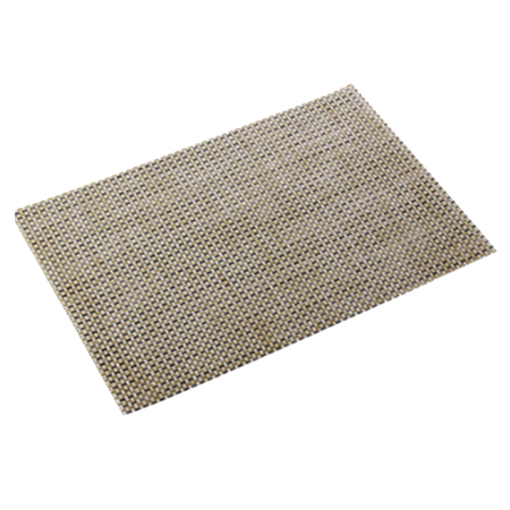 

Heat Resistant Placemat PVC Table Mats Waterproof Oilproof Rectangular for Kitchen Dinner Hall Hotel Office Easy Clean