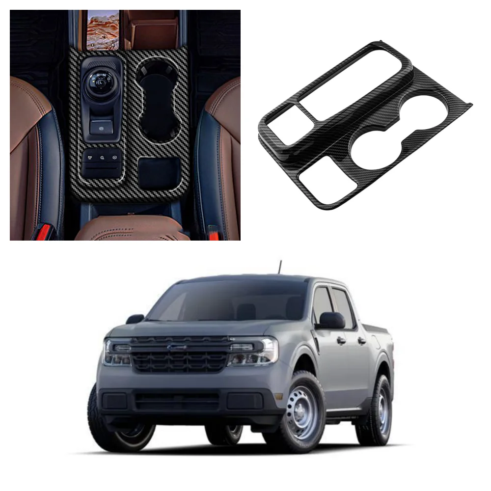 

LHD Stickers for Ford Maverick 2022 2023 2024 Gear Shift Panel Cover Trim ABS Carbon Fiber Frame Decoration Accessories
