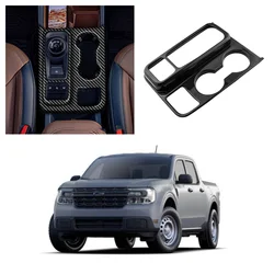 LHD Stickers for Ford Maverick 2022 2023 2024 Gear Shift Panel Cover Trim ABS Carbon Fiber Frame Decoration Accessories