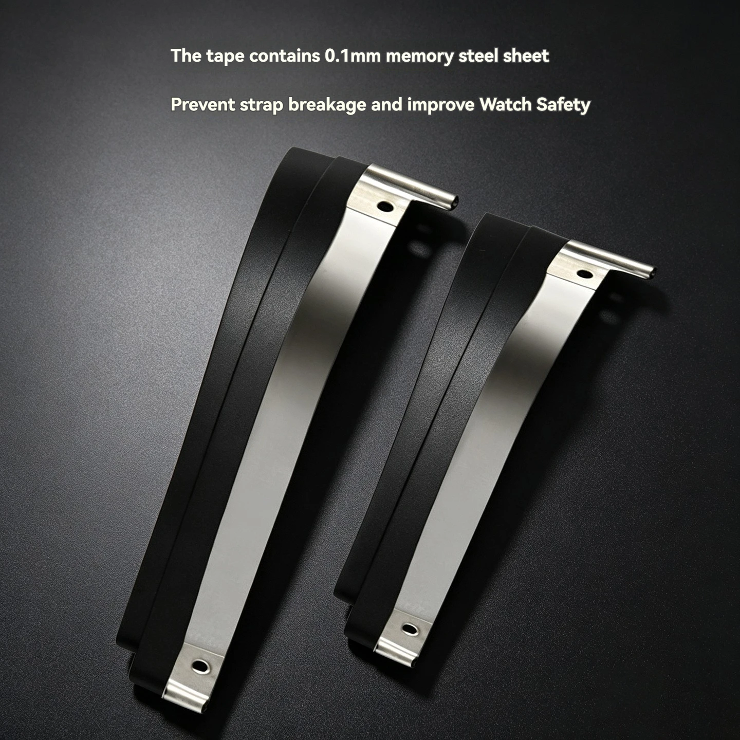 20mm Soft FKM Fluororubber Watch Strap Slider Buckle For Rolex Submariner GMT Daytona Yacht-Master Oysterflex Replacement Band