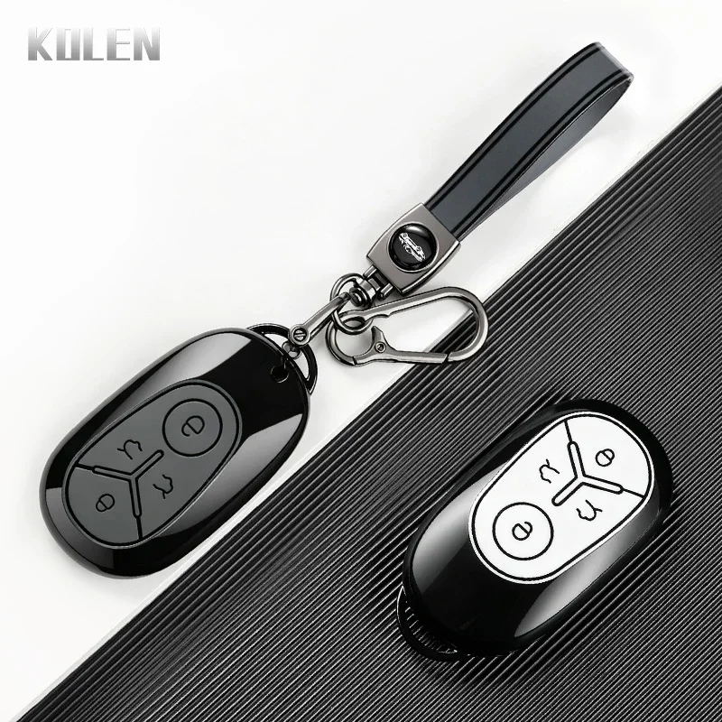 TPU Car Key Case Cover Fob For Geely EX2 GEOME EX2 MMEX2 Max 2025 2026 Exploration Youth Version 4 Button Protected Holder Shell