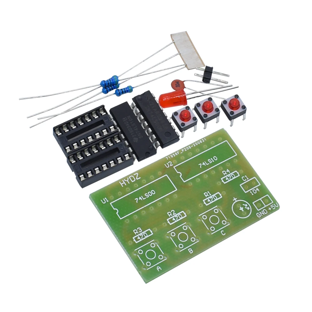 Three person Voter Making Kit DIY Non Gate Voter Digital Circuit Lab Kit for training student LABS on electronic principles