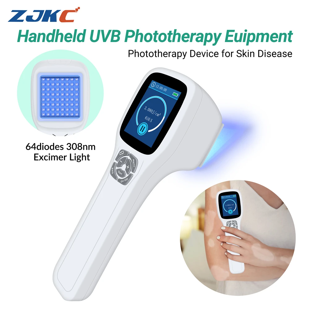 ZJKC Handheld 308nm UVB Light Therapy for Psoriasis Skin Dermatology Light Treatment for Vitiligo Eczema Allergic Dermatitis