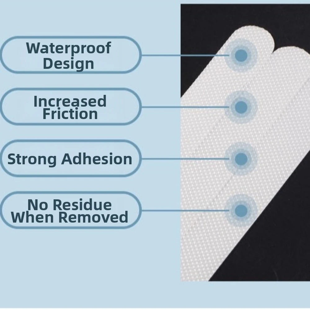 6/12pcs S-Shaped Design Anti-Slip Strips Transparent Waterproof Bathroom Floor Stickers Adhesive Anti-Slip Stickers for Stairs