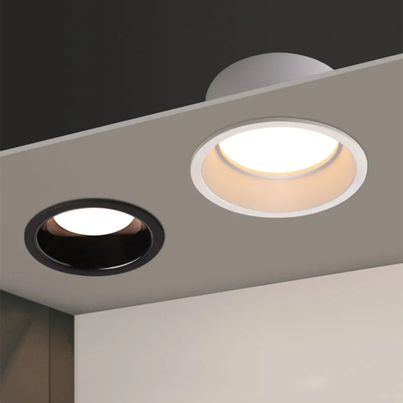 

Dimmable Recessed Ceiling LED Downlights 9W15W20W24W Anti-Glare SMD2835 White Black Led Spot Lights AC110V 220V Indoor Lighting