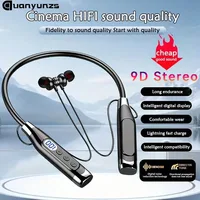 Auriculares inalámbricos estéreo verdaderos, auriculares con banda para el cuello Bluetooth, auriculares magnéticos con pantalla LED, auriculares deportivos con cancelación de ruido