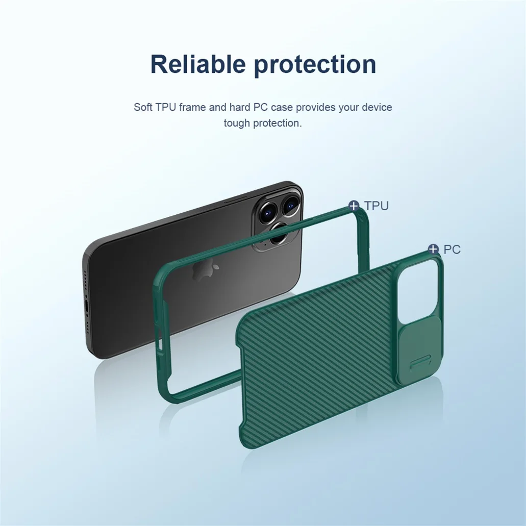 For iPhone 13 12 / Pro / Max Case NILLKIN CamShield Magnetic Case Support Mag-Safe Slide Camera Lens Cover For iPhone 13 12 Mini - view 4