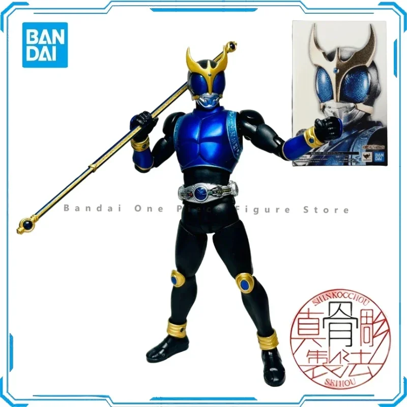 

In Stock Original Bandai SHF Real Bone Sculpture Kamen Rider Kuuga Blue Dragon Form Action Figures Animation Toys Gifts Model