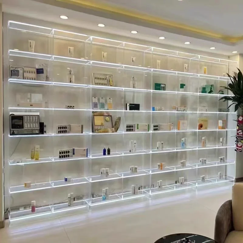 custom.Custom Made Quality Acrylic Wine Display Cabinets and Shelves with Led Wine Showroom Display