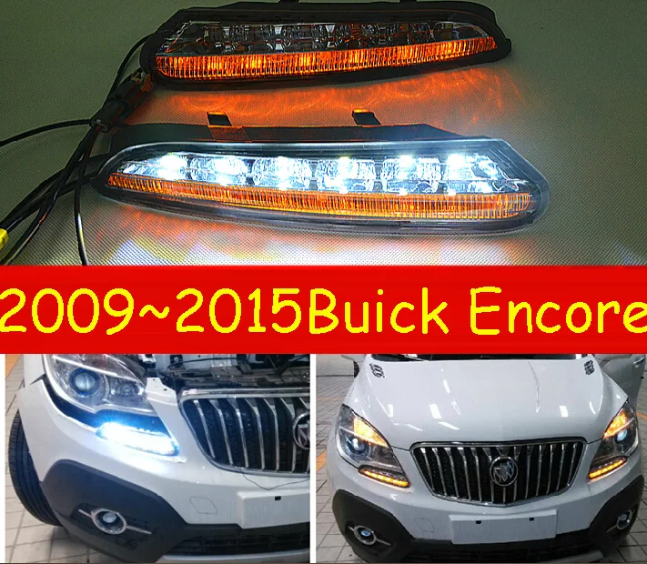 

Автомобильный бампер, фара для Buick Encore, дневной свет, 2009 ~ Y, светильник DRL для фар Encore fog