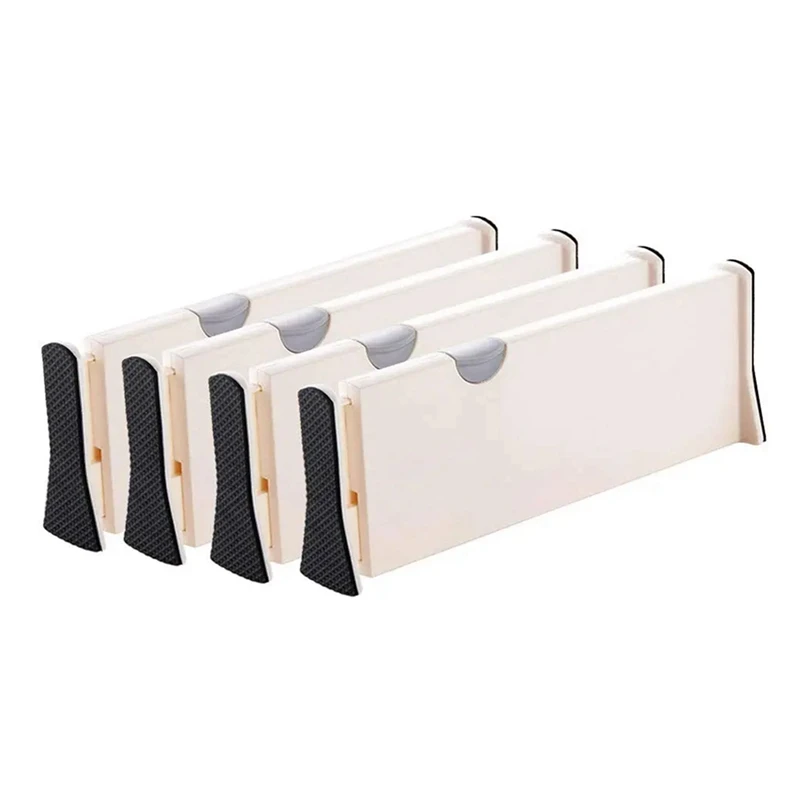 

Adjustable Drawer Dividers Organizer For Kitchen Bedroom Bathroom For Clothes Dresser Drawer 4Piece