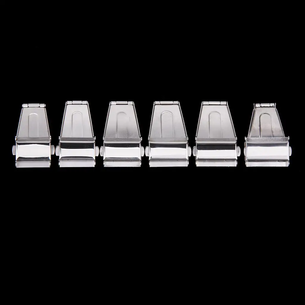 20mm Watchband Clasp Stainless Steel Double Deployment Silver Buckle with Spring Bars for 20mm Watch Strap Upgrade