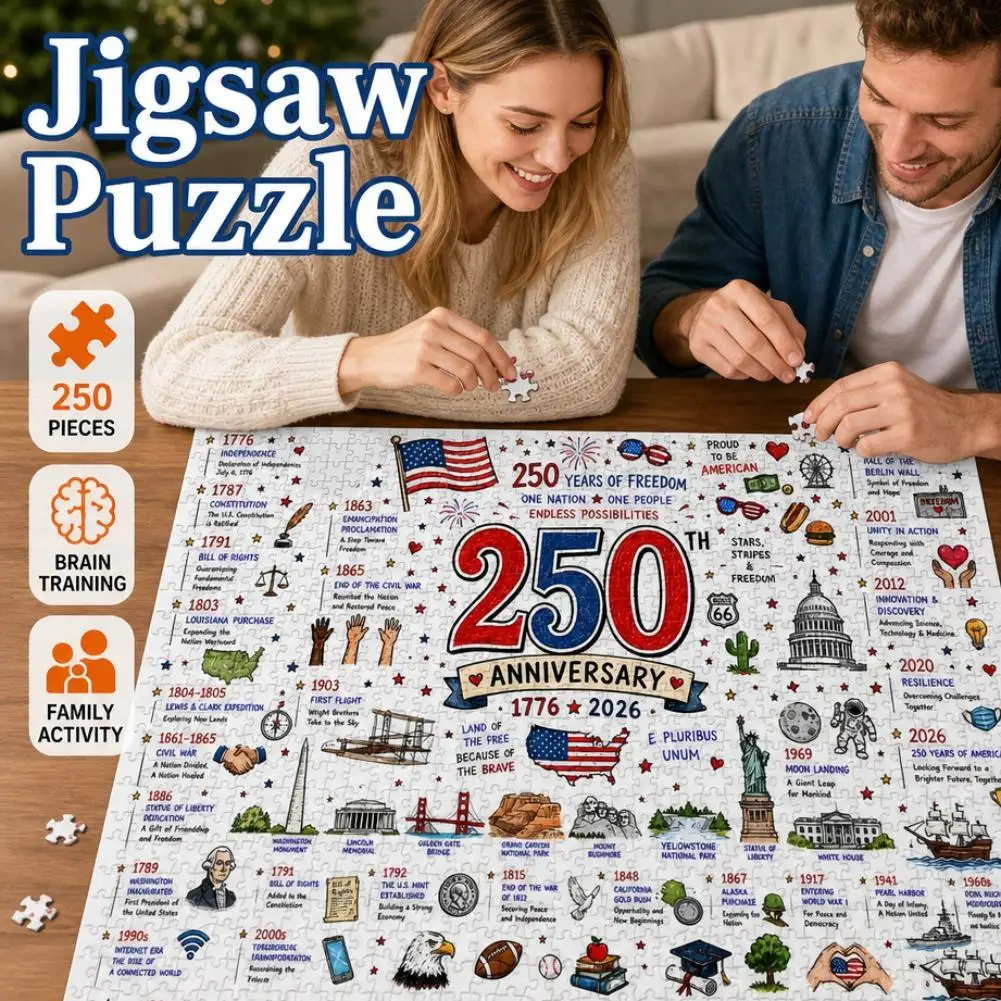 

Patriotic Jigsaw Puzzle Kids USA Independence Day Educational Toys American Flag Wall Decor Home School Office July 4th Gift
