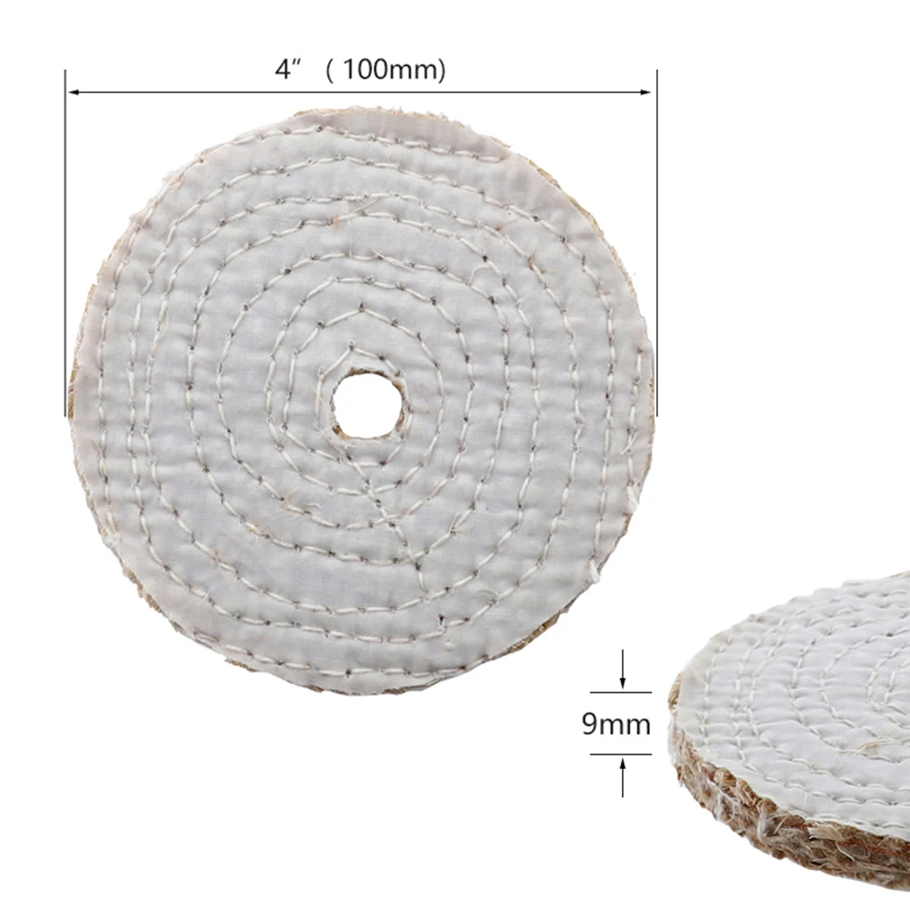 High Quality Polishing Wheels Diameter: 4 Inch/100mm Pure Cotton Cloth For Bench Grinder Electric Drill Abrasive Tools.