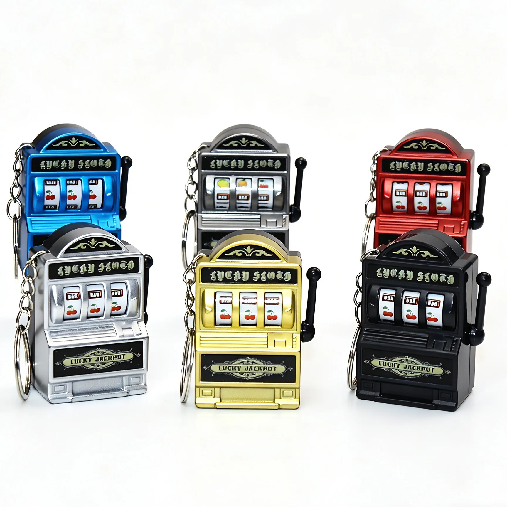 Fruit Slot Machine - Gantungan Kunci Mesin Slot Mini Retro,