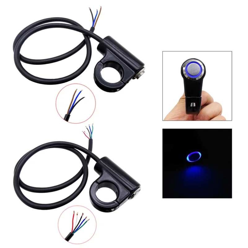 

1 Pcs 7/8" 22mm DC12V 10A LED Universal Motorcycle Handlebar ON/OFF Switch Headlight Fog Light Waterproof Switches