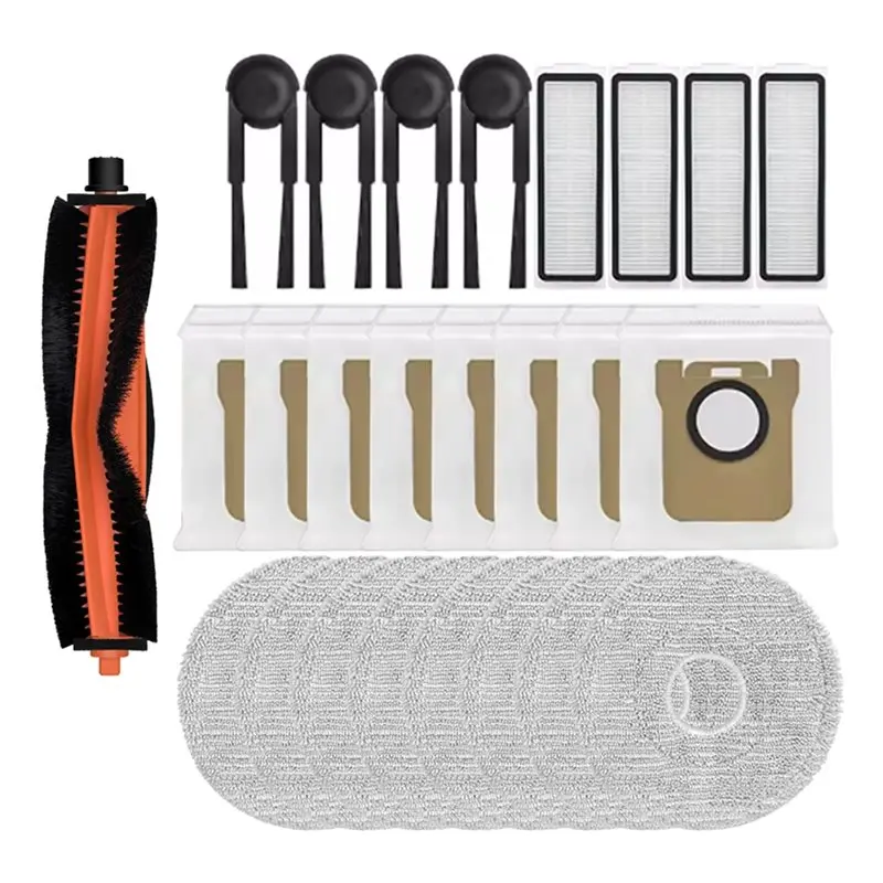 

【GRATEFUL】Основная щетка, боковая щетка, HEPA-фильтр, тряпка для уборки, мешок для сбора пыли - набор из 25 предметов для замены для робота-пылесоса Xiaomi Mijia 5C O