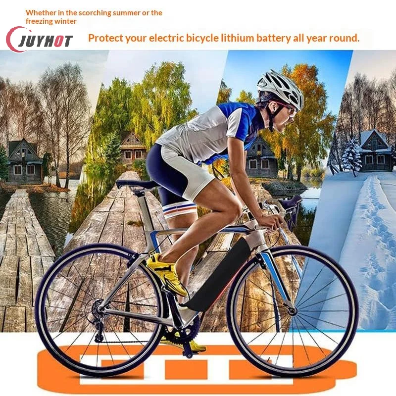 

1Pc E-Bicycle Lithium Battery Cover E-Bike Battery Frame Anti Cold And Dustproof Protective Cover Neoprene Polyester Guard