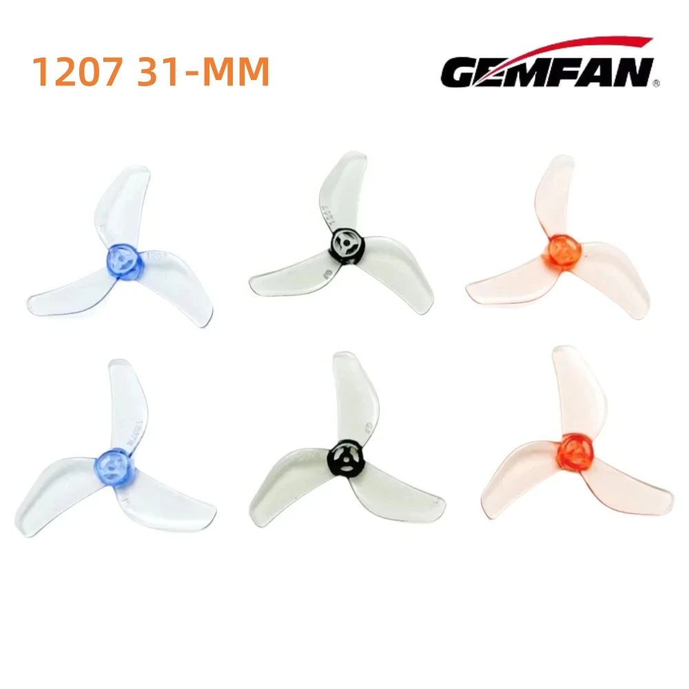 Gemfan 1207 31mm 3-blade 1207-3 PC Propeller 1.0mm CCW/CW Propellers for RC Drone Tinywhook Air65 DIY Parts
