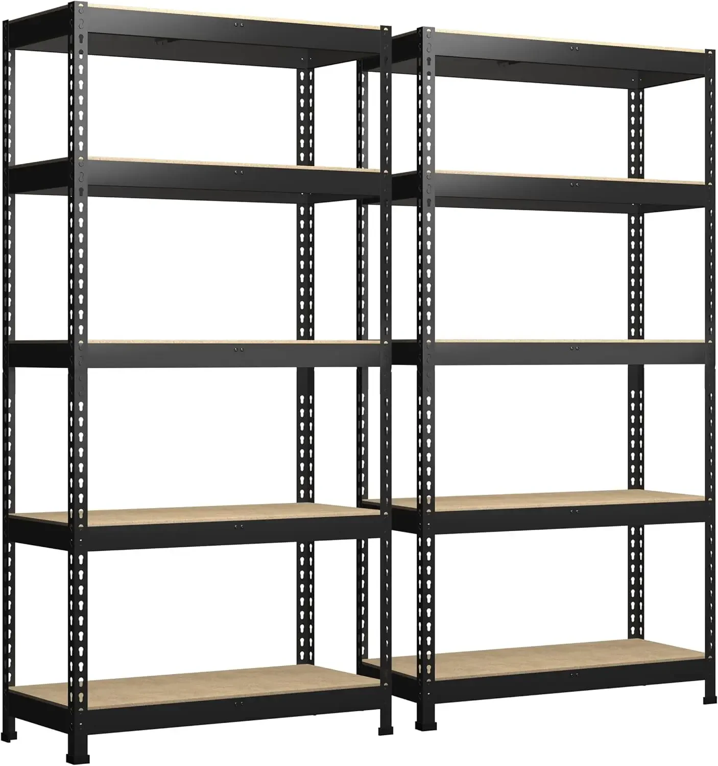 

PrimeZone Storage Shelves 2 Packs 5 Tier Adjustable Garage Storage Shelving, Heavy Duty Metal Storage Utility Rack Shelf Unit