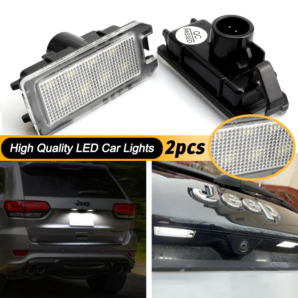 For 14-20 Year Jeep Compass Patriot Grand Cherokee Dodge Viper LED Car License Plate Lights