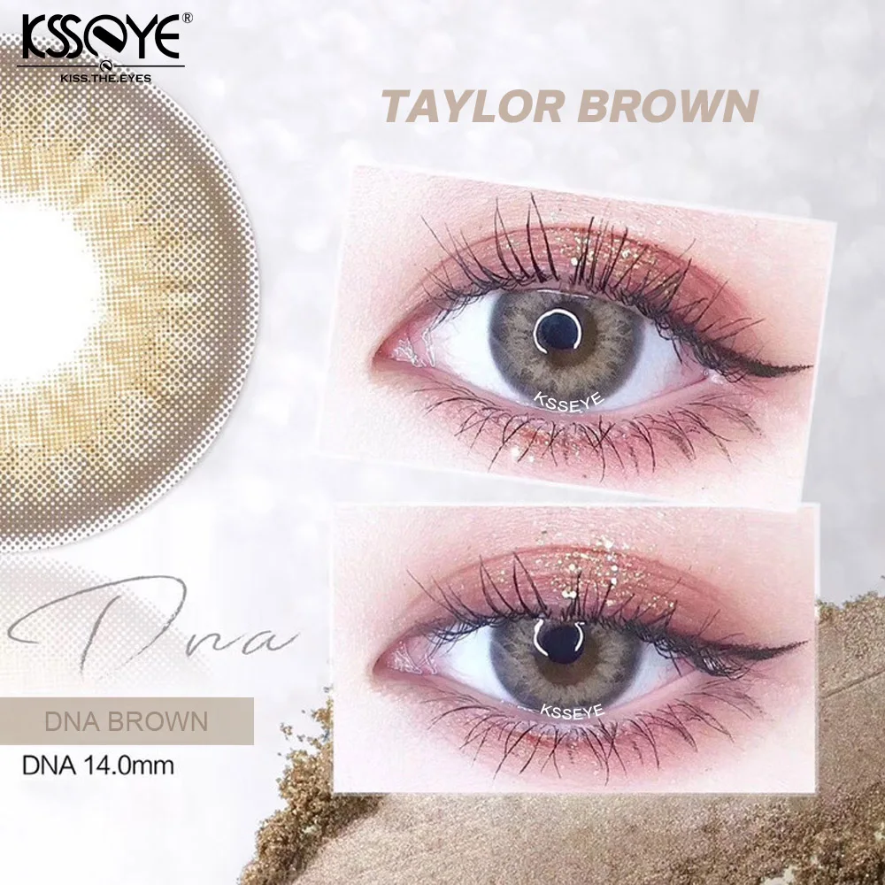 KSSEYE 1 Pair TAYLOR DNA IRIS Colored Contact Lenses For Eyes  Beautiful Pupil Gray Lens Free Shipping