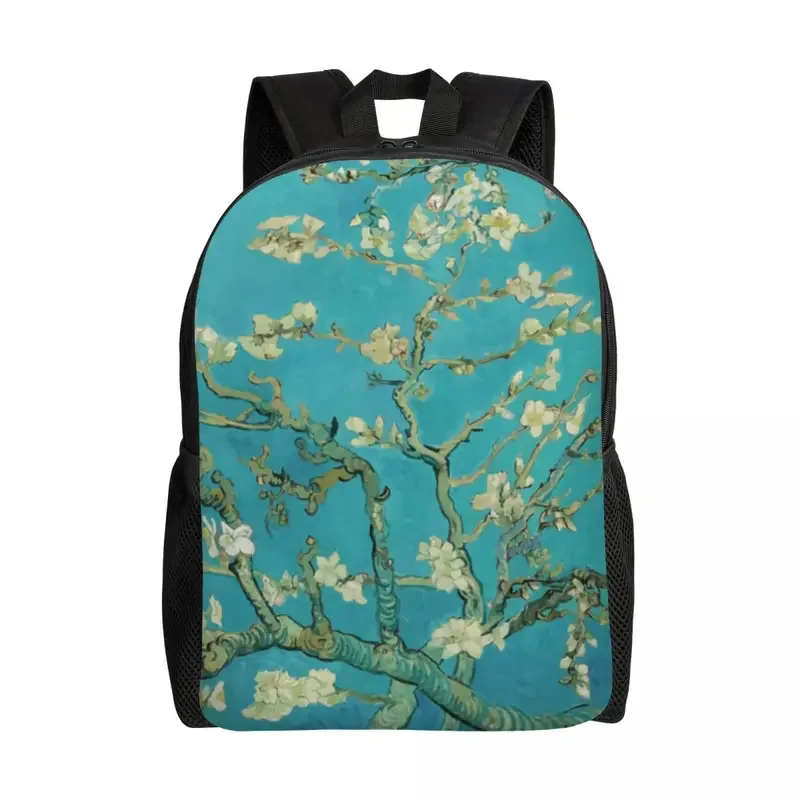 

Customized Almond Blossoms Vincent Van Gogh Backpacks Water Resistant School College Art Flowers Painting Bag Printing Bookbag