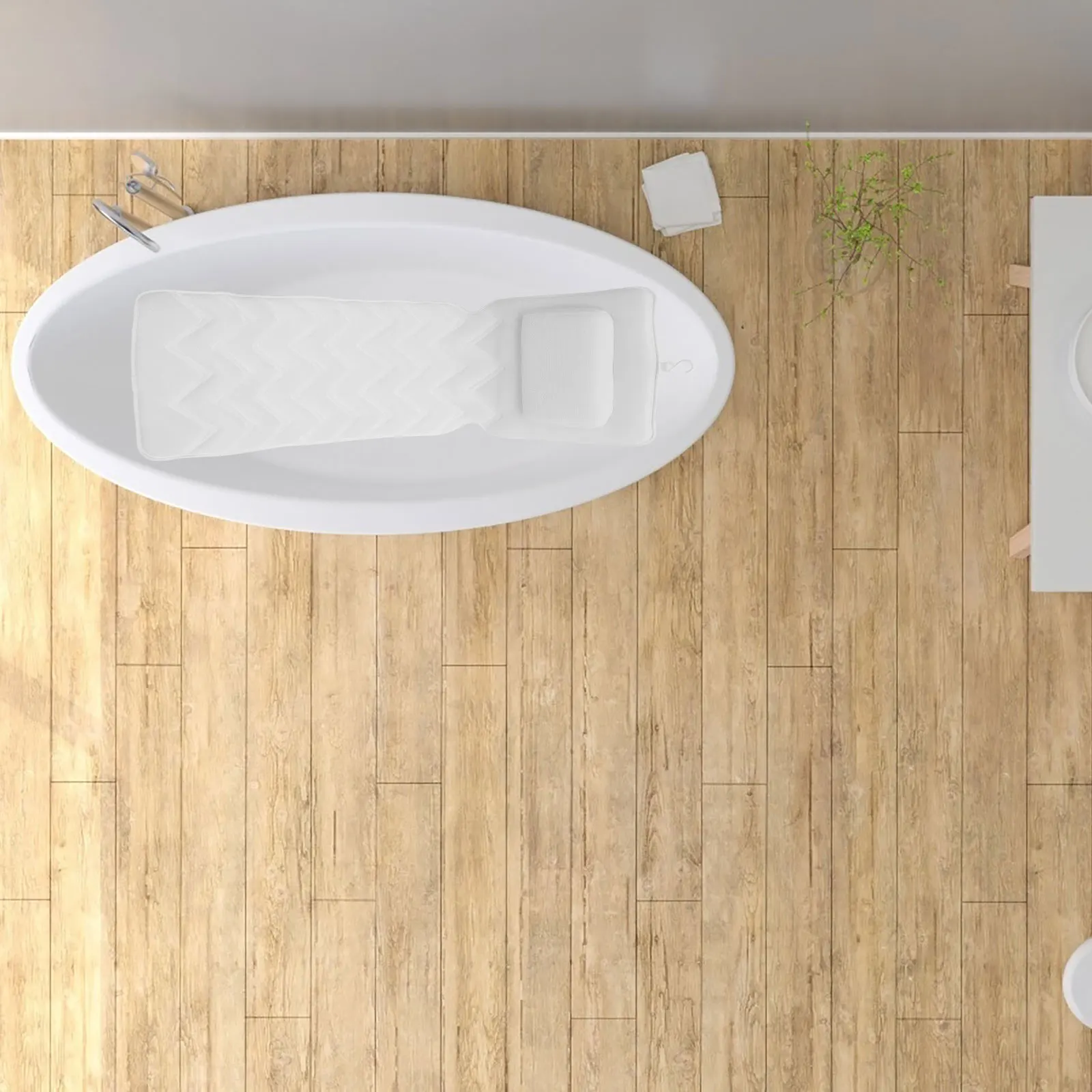 

1pcs Bath Pillow 3D Tub Pillow For Bathtub Suction Cup Non-Slip Spa Bath Cushion Head Neck Support Durable Bathtub Headrest