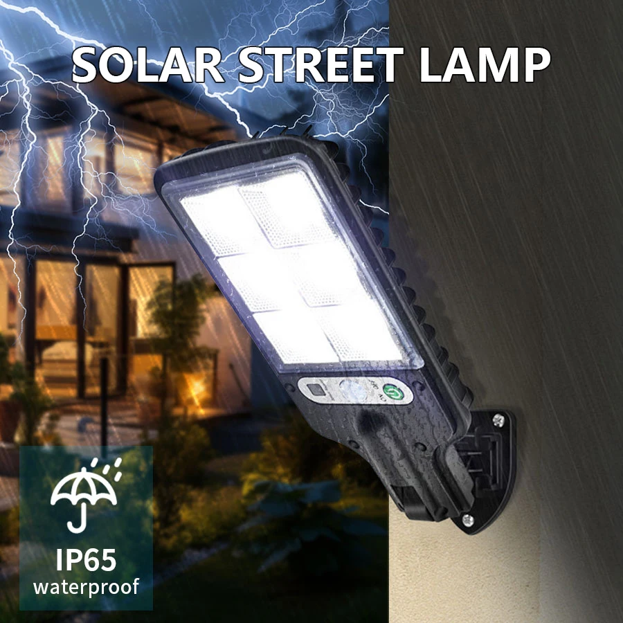 

Solar Human Sensor Wall Light - 72COB, IP65 Waterproof, Automatic Night Light, Outdoor Street Light for Courtyard, Doorways