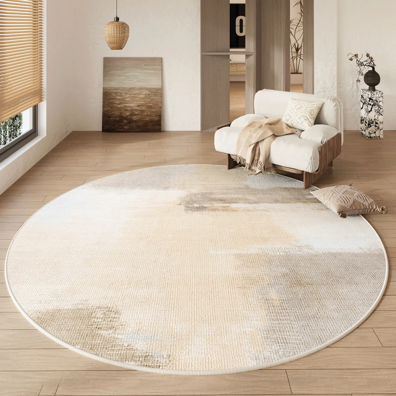 

Living Room 2024 New Round Carpet Wabi Sabi Waterproof Anti Slip Bedroom Carpets 2024 New Home Room Anti Fouling Bedside Rug