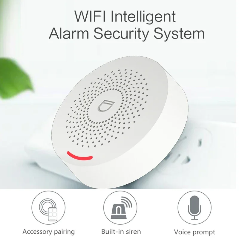 ZSWKD-Kits de sistema de alarma Tuya Wifi, seguridad inalámbrica antirrobo con Detector de movimiento, Sensor de puerta, aplicación Smart Life,