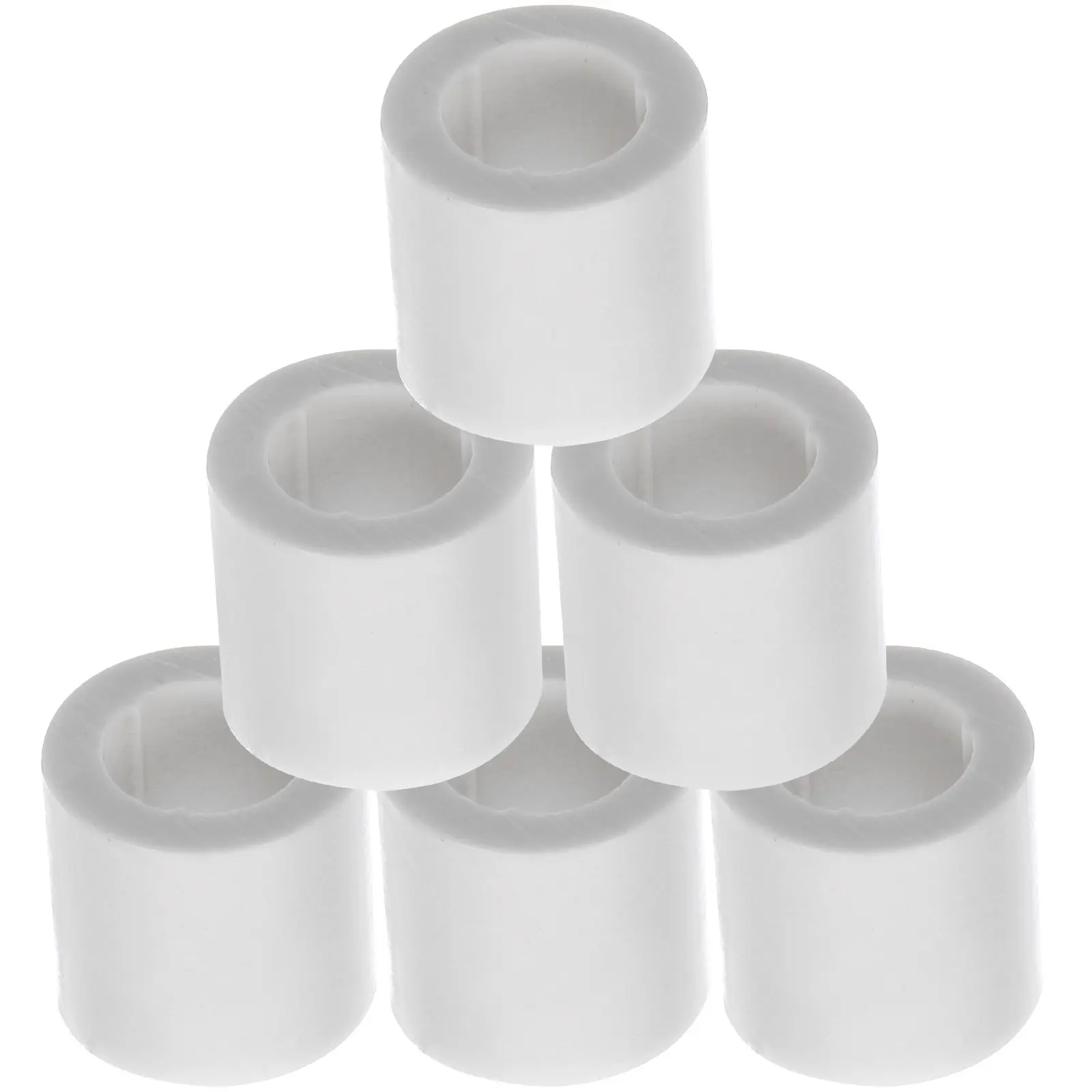 

6Pcs Pool Cue Ferrules Plastic Professional Replacement Billiard Cue Accessories Snooker Hoop Parts Billiard Replacement Parts