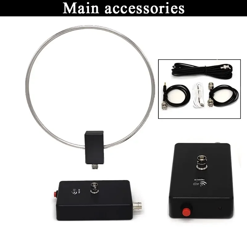 GA800 Active Loop Antenna 10KHz-159MHz HF Short Wave Small Loop Antenna for Radio Receiver Indoor Use Tescun Malahiteam SDR