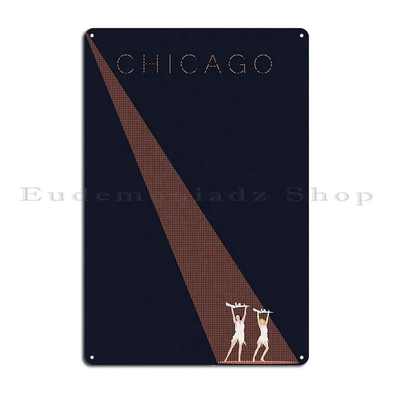 Chicago Musical Poster Metal Plaque Poster Bar Garage Design Plaques Iron Tin Sign Poster