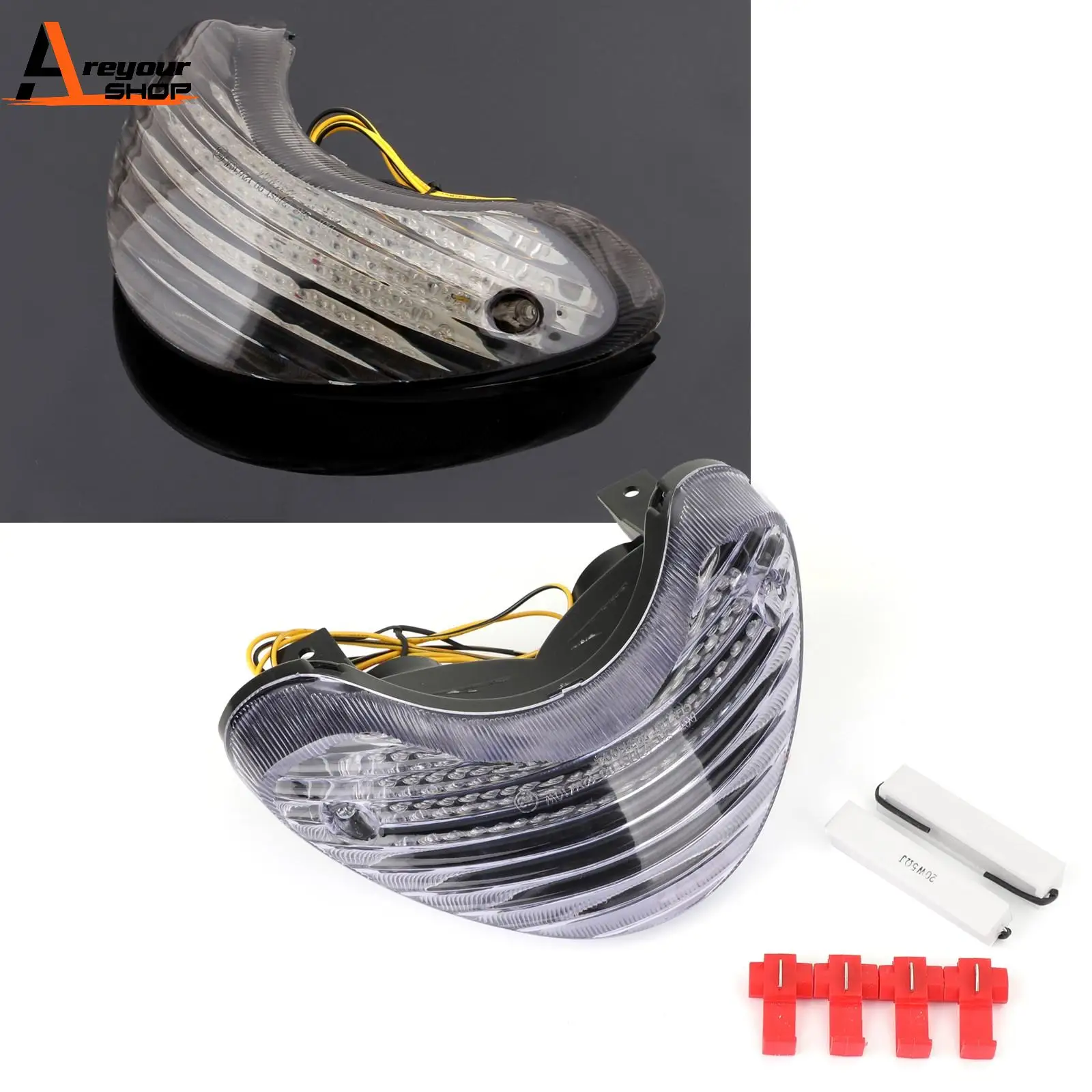 Areyourshop for Suzuki SV650 TL1000S TL1000R LED Taillight integrated Turn Signals  Motorcycle Parts Lighting